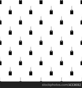 Blank black tag pattern seamless in simple style vector illustration. Blank black tag pattern vector