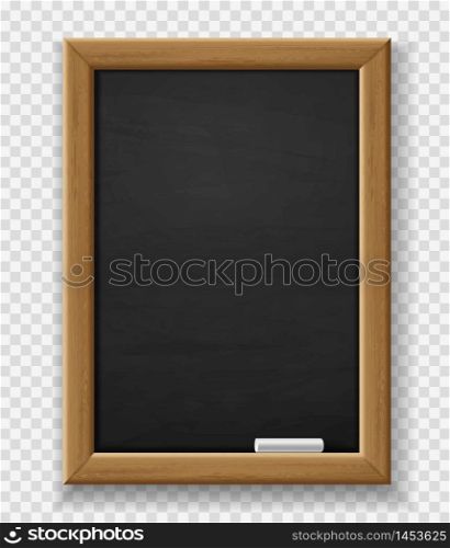Blank blackboard. Realistic black chalkboard for school classroom or restaurant menu isolated vector empty surface. Blank blackboard. Realistic black chalkboard for school or restaurant isolated vector empty surface