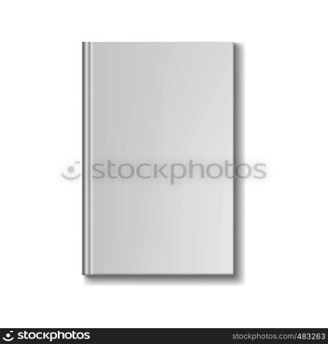 Blank book cover template on a white background . Blank book cover template