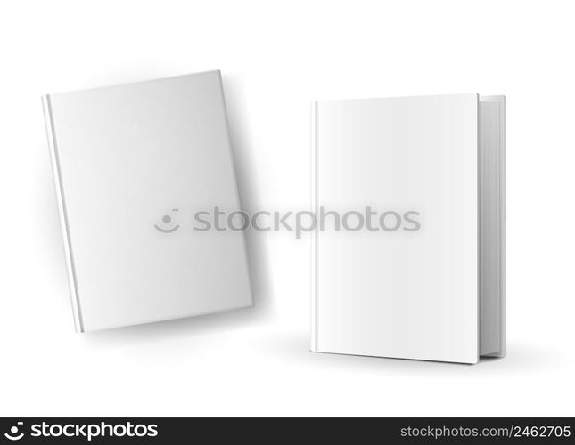 Blank book covers over white background Illustration