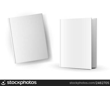 Blank book covers over white background Illustration