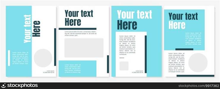 Blank brochure template in modern design. Business flyer, booklet, leaflet print, cover design with text space. Vector minimalistic layouts for magazines, annual reports, advertising posters. Blank brochure template in modern design