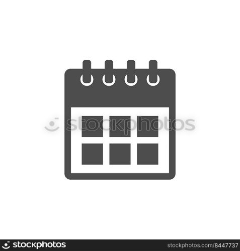 Blank Calendar icon vector in modern flat style for web, graphic and mobile design.