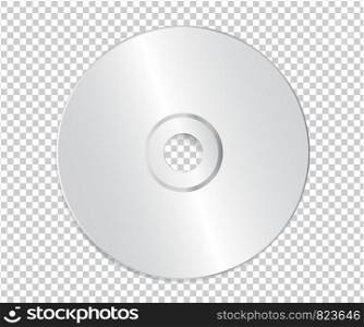 Blank CD Template on Transparent Background With Shadow. Vector Illustration