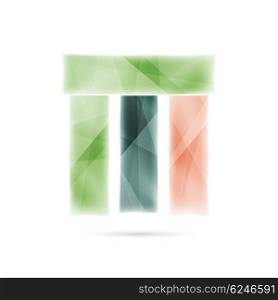 Blank colorful stripes. Business geometric style infographics background. Blank colorful stripes. Business geometric style infographics background. Vector illustration