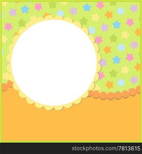 Blank colorful template for greetings card or photo frame