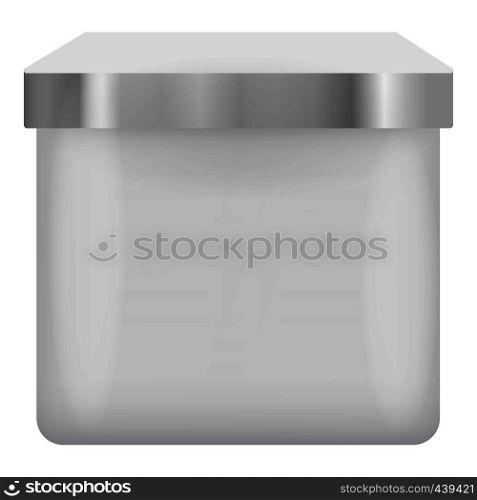 Blank container square shape mockup. Realistic illustration of blank container square shape vector mockup for web. Blank container square shape mockup