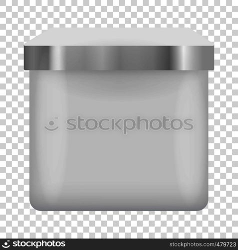 Blank container square shape mockup. Realistic illustration of blank container square shape vector mockup for web. Blank container square shape mockup