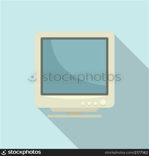 Blank display icon flat vector. Computer pc. Modern screen. Blank display icon flat vector. Computer pc