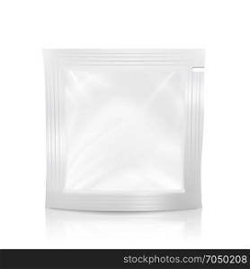 Blank Filled Retort Foil Flexible Pouch Bag Packaging. For Condoms, Medicine Drugs Or Food Product. Snack Package With Solder. Packing Design Template Illustration. Blank Filled Retort Foil Flexible Pouch Bag Packaging. For Condoms, Medicine Drugs Or Food Product. Snack Package With Solder. Packing Design Template