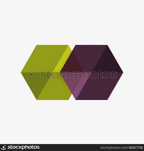 Blank geometric abstract business templates, hexagon layouts. Blank geometric abstract business templates, hexagon layouts. Elements of business brochure, flyer or web design navigation layout