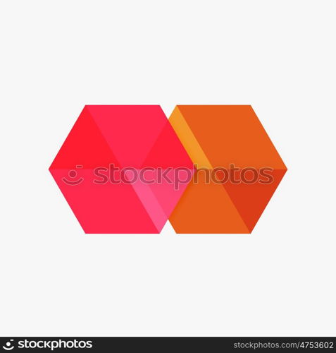 Blank geometric abstract business templates, hexagon layouts. Elements of business brochure, flyer or web design navigation layout