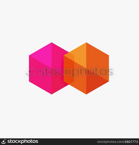 Blank geometric abstract business templates, hexagon layouts. Elements of business brochure, flyer or web design navigation layout