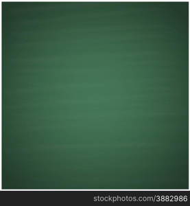 Blank green chalkboard background.Vector illustration