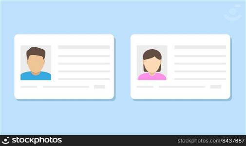 Blank id cards. Email icon. Vector illustration. stock image. EPS 10.. Blank id cards. Email icon. Vector illustration. stock image. 