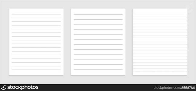 blank lines note papet sheet set design