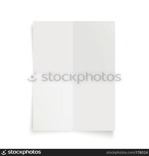 Blank of folded in a quarter paper for your design. Vector.