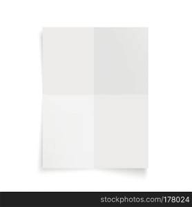Blank of folded in a quarter paper for your design. Vector.
