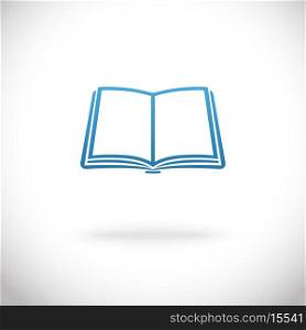 Blank open book icon poster vector illustration