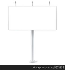 Blank outdoor billboard with place for message isolated vector illustration