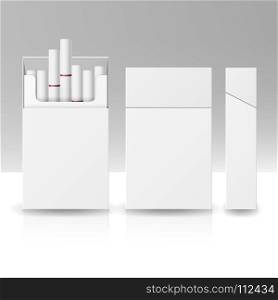 Blank Pack Package Box Of Cigarettes. Blank Pack Package Box Of Cigarettes 3D Vector Realistic