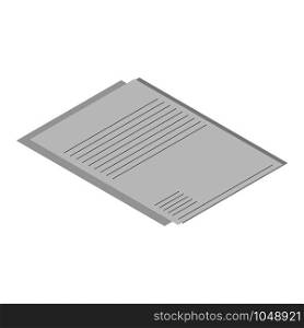 Blank paper icon. Isometric of blank paper vector icon for web design isolated on white background. Blank paper icon, isometric style