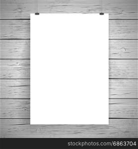 Blank paper poster vintage background. Vector illustration.