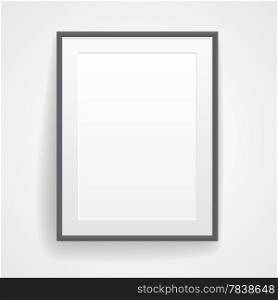 Blank paper poster with frame. Vector eps-10.