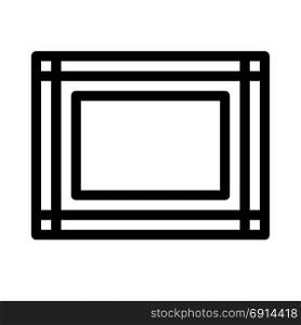 blank photo frame, icon on isolated background