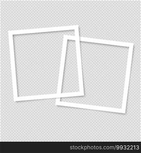 Blank photo frame. Template for design. Vector illustration