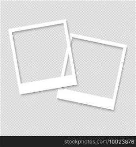 Blank photo frame. Template for design. Vector illustration. Blank photo frame. Template for design