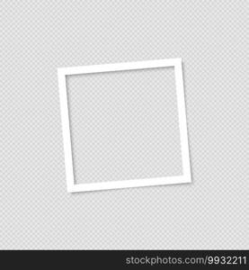 Blank photo frame. Template for design. Vector illustration. Blank photo frame. Template for design