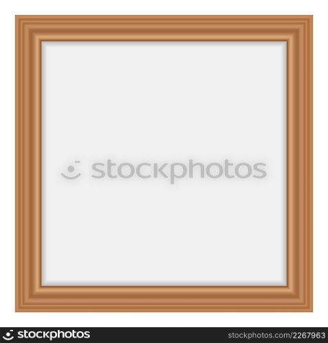 Blank picture frame. Realistic square border mockup isolated on white background. Blank picture frame. Realistic square border mockup