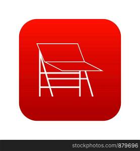 Blank portable screen icon digital red for any design isolated on white vector illustration. Blank portable screen icon digital red