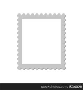 Blank postage stamp frame icon isolated on white background. Vector illustration