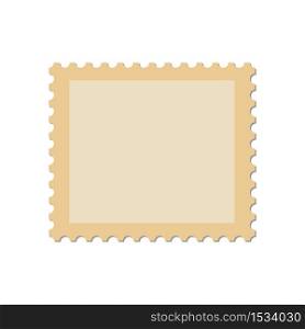 Blank postage stamp frame icon isolated on white background. Vector illustration
