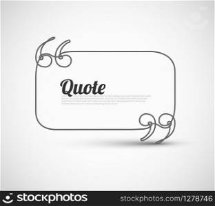 Blank Quote Template - continuous doodle drawing