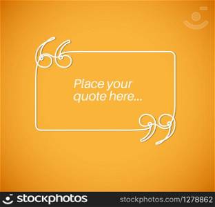 Blank Quote Template - continuous doodle drawing