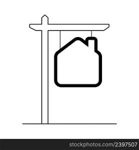 Blank real estate sign icon. Template. Vector illustration
