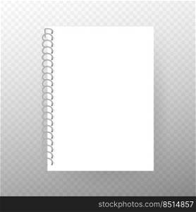 Blank realistic spiral notepad notebook isolated on white vector. Blank realistic spiral notepad notebook isolated on white vector.