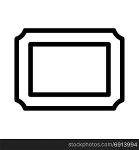 blank rectangular frame, icon on isolated background