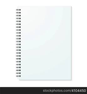 Blank ring binder with shadow and single pages