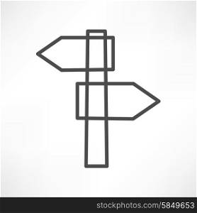 blank road sign icon