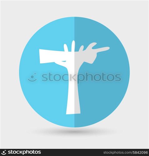 blank road sign icon on a white background
