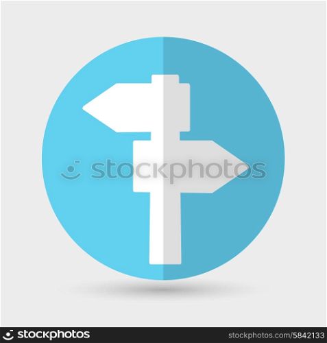 blank road sign icon on a white background