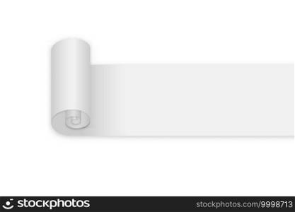 blank roll paper page on white background. Vector illustration. blank roll paper page on white background. for your design