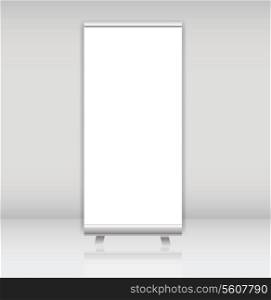 Blank roll up banner display template for designers vector illustration