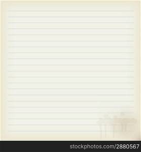 Blank sheet of old notebook