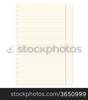 Blank sheets of paper sheet in line. Vector illustration.