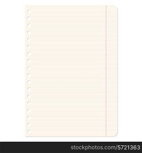 Blank sheets of paper sheet in line. Vector illustration.